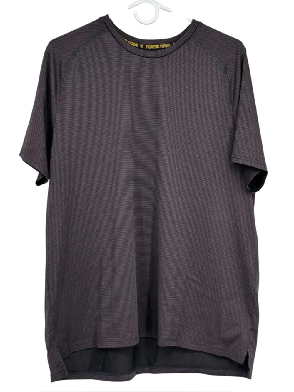 Champion Power Core XL Poly/Nylon/Spandex Black/Pink Micro Striped SS T-Shirt - Picture 1 of 11
